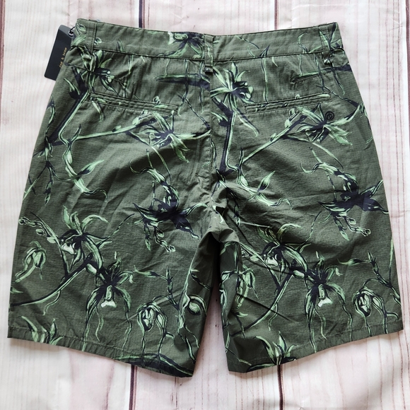 NWT Rag & Bone "Perry Printed Cotton Ripstop Shorts" Army Green | Men's Size 30 - Picture 6 of 9